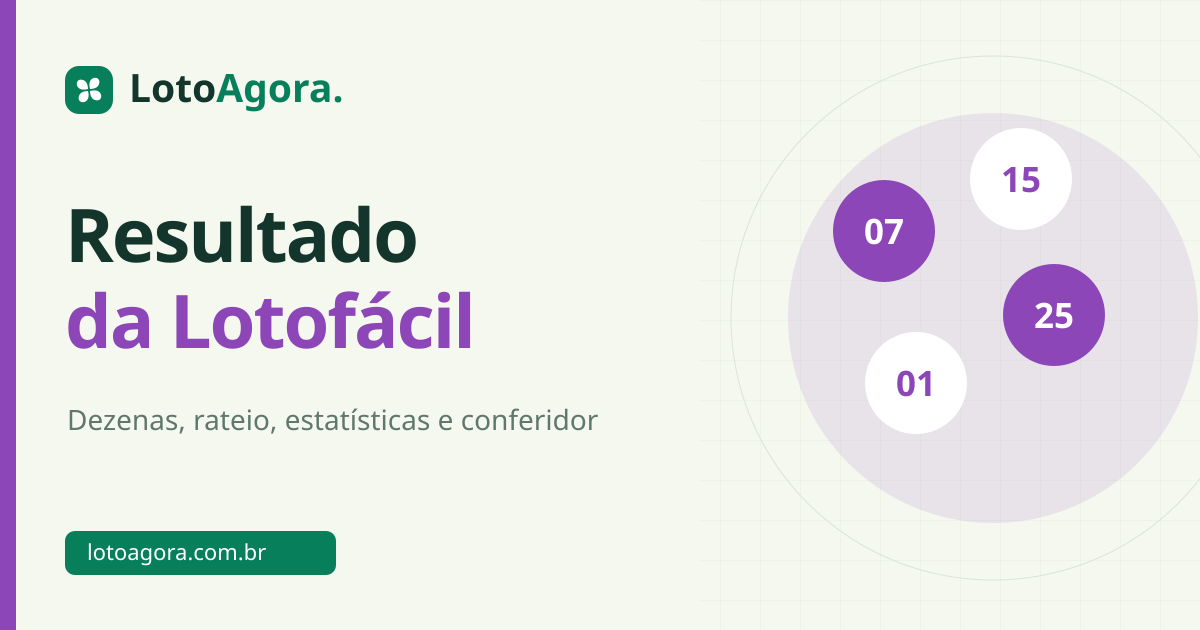 Resultado Lotofácil 3806: 16/10/2026 | LotoAgora