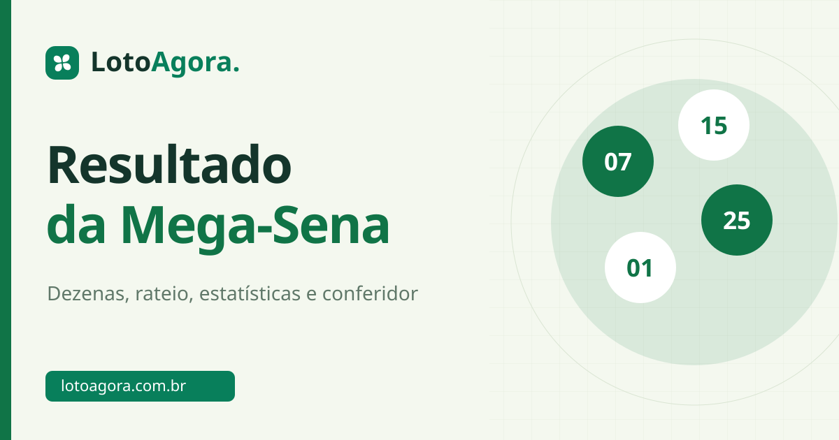 Resultado Mega-Sena 3073: 22/10/2026 | LotoAgora
